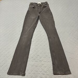 The Reformation Erie High Rise Women’s Straight Leg Denim Jeans Charcoal Gray 24
